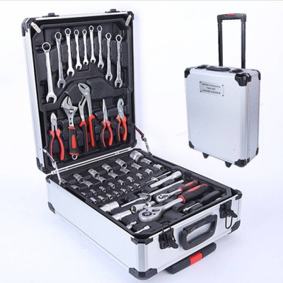 187 Pc Aluminum Tool,Kit Suitcase Portable Hardware Combination Tool Set For Auto Repair And Maintenance/